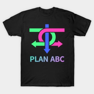 plan ABC,fluorescent color,arrow T-Shirt